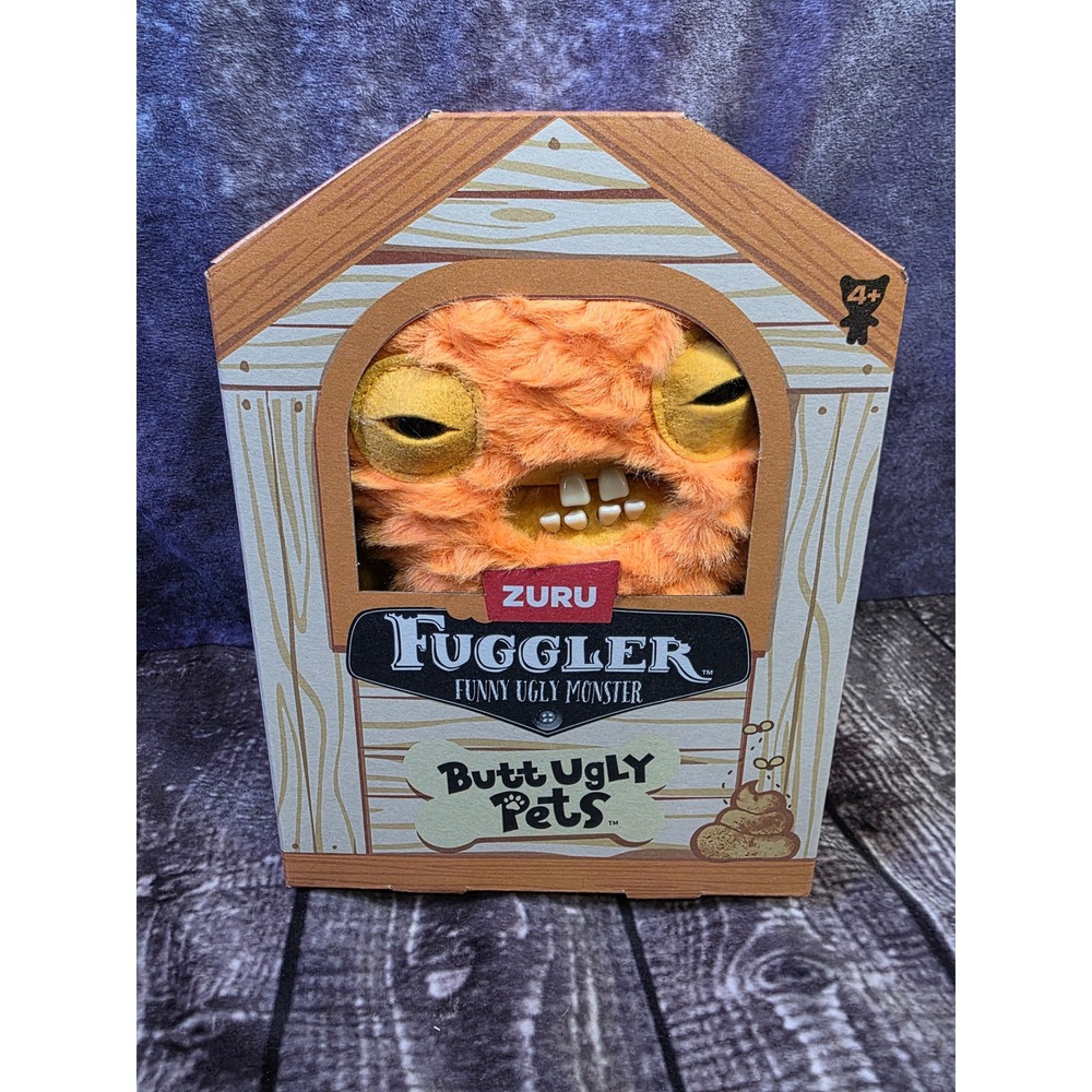 Zuru Fuggler Butt Ugly Pets Father Gold Fish Orange Plush Monster NIB 15731M